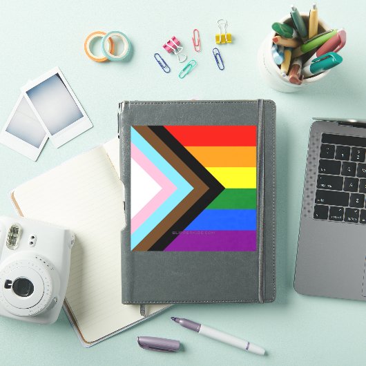 SlipperyJoe's Progress Pride Vlag homoseksuele ges Sticker (iPad Cover)