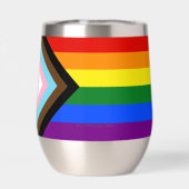 SlipperyJoe's Progress Pride-vlag zes klassieke ho (Achterkant)