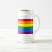 SlipperyJoe's Progress Pride-vlag zes klassieke ho Bierpul (Voorkant rechts)