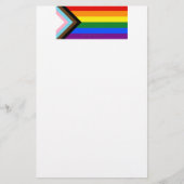 SlipperyJoe's Progress Pride-vlag zes klassieke ho Briefpapier (Voorkant)