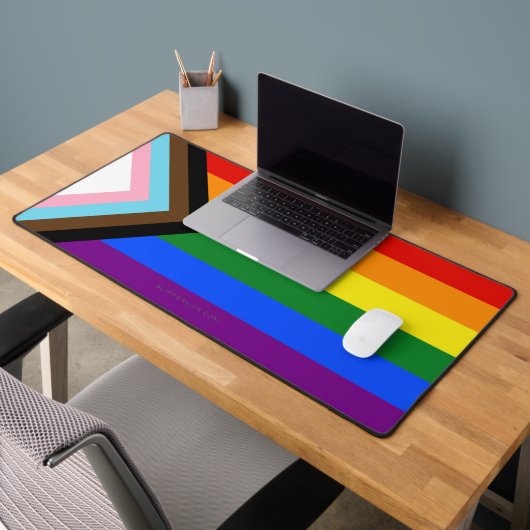 SlipperyJoe's Progress Pride-vlag zes klassieke ho Bureaumat (Kantoor 2)
