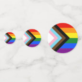 SlipperyJoe's Progress Pride-vlag zes klassieke ho Confetti (Voorkanten)