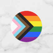 SlipperyJoe's Progress Pride-vlag zes klassieke ho Confetti (Kleine voorkant)