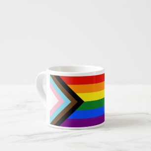 SlipperyJoe's Progress Pride-vlag zes klassieke ho Espresso Kop