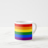 SlipperyJoe's Progress Pride-vlag zes klassieke ho Espresso Kop (Voorkant rechts)