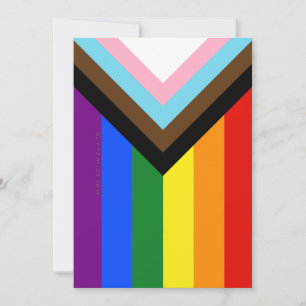 SlipperyJoe's Progress Pride-vlag zes klassieke ho Feestdagenkaart
