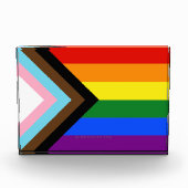 SlipperyJoe's Progress Pride-vlag zes klassieke ho Fotoblokken (Voorkant)