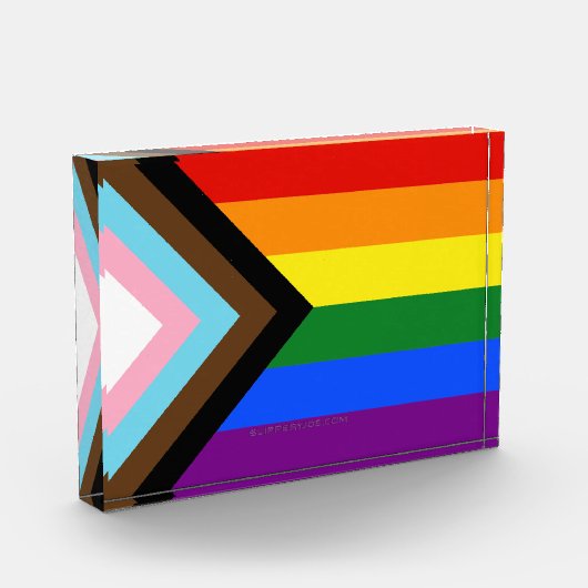 SlipperyJoe's Progress Pride-vlag zes klassieke ho Fotoblokken (Links)