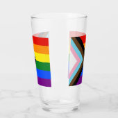 SlipperyJoe's Progress Pride-vlag zes klassieke ho Glas (Links)