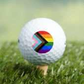 SlipperyJoe's Progress Pride-vlag zes klassieke ho Golfballen (Insitu Shirt)
