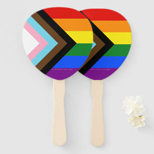 SlipperyJoe's Progress Pride-vlag zes klassieke ho Handwaaier