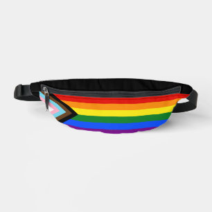SlipperyJoe's Progress Pride-vlag zes klassieke ho Heuptasje