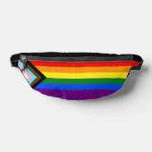 SlipperyJoe's Progress Pride-vlag zes klassieke ho Heuptasje (Liggend)