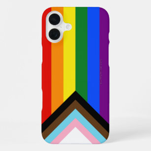 SlipperyJoe's Progress Pride-vlag zes klassieke ho iPhone 16 Plus Hoesje