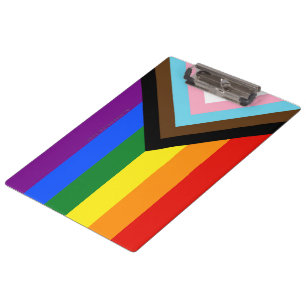 SlipperyJoe's Progress Pride-vlag zes klassieke ho Klembord