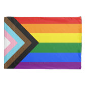 SlipperyJoe's Progress Pride-vlag zes klassieke ho Kussensloop (Achterkant)
