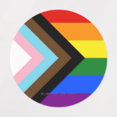 SlipperyJoe's Progress Pride-vlag zes klassieke ho Labels (Design 1)