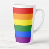 SlipperyJoe's Progress Pride-vlag zes klassieke ho Latte Mok (Rechts)