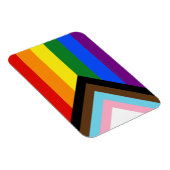 SlipperyJoe's Progress Pride-vlag zes klassieke ho Magneet (Rechterzijde)