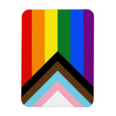 SlipperyJoe's Progress Pride-vlag zes klassieke ho Magneet (Verticaal)