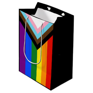 SlipperyJoe's Progress Pride-vlag zes klassieke ho Medium Cadeauzakje