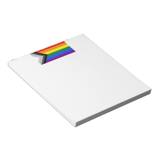 SlipperyJoe's Progress Pride-vlag zes klassieke ho Notitieblok (Schuin)