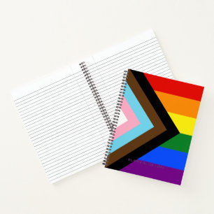SlipperyJoe's Progress Pride-vlag zes klassieke ho Notitieboek