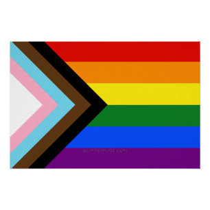 SlipperyJoe's Progress Pride-vlag zes klassieke ho Perfect Poster