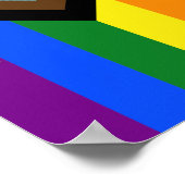 SlipperyJoe's Progress Pride-vlag zes klassieke ho Poster (Hoek)