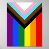SlipperyJoe's Progress Pride-vlag zes klassieke ho Poster (Voorkant)