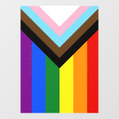 SlipperyJoe's Progress Pride-vlag zes klassieke ho Raamsticker (Vel)