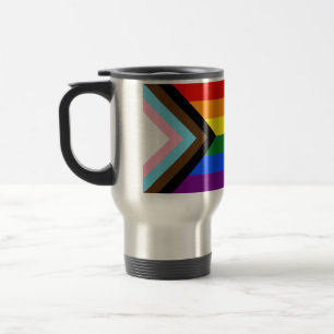 SlipperyJoe's Progress Pride-vlag zes klassieke ho Reisbeker