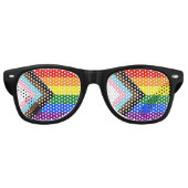 SlipperyJoe's Progress Pride-vlag zes klassieke ho Retro Zonnebril (Voorkant)