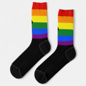 SlipperyJoe's Progress Pride-vlag zes klassieke ho Sokken (Links)