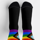 SlipperyJoe's Progress Pride-vlag zes klassieke ho Sokken (Top)