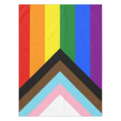 SlipperyJoe's Progress Pride-vlag zes klassieke ho Tafelkleed (Voorkant)