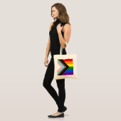 SlipperyJoe's Progress Pride-vlag zes klassieke ho Tote Bag (Voorkant (model))