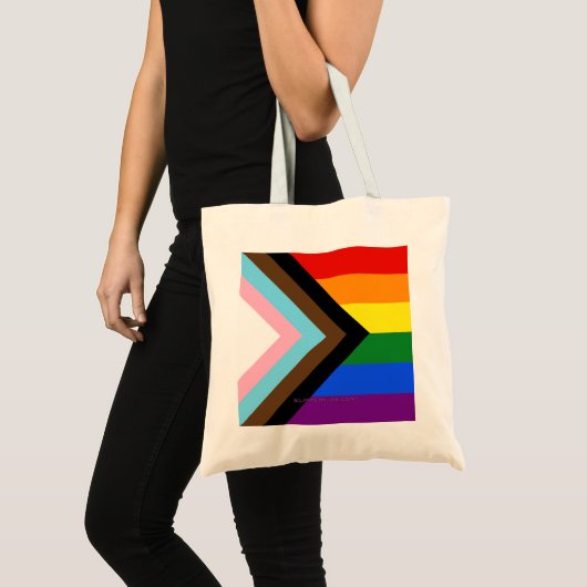 SlipperyJoe's Progress Pride-vlag zes klassieke ho Tote Bag (Voorkant (product))