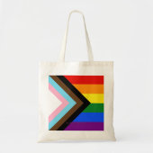 SlipperyJoe's Progress Pride-vlag zes klassieke ho Tote Bag (Voorkant)