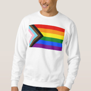 SlipperyJoe's Progress Pride-vlag zes klassieke ho Trui