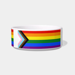 SlipperyJoe's Progress Pride-vlag zes klassieke ho Voerbakje