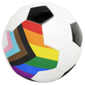SlipperyJoe's Progress Pride-vlag zes klassieke ho Voetbal (Drie kwart)