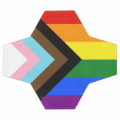 SlipperyJoe's Progress Pride-vlag zes klassieke ho Voetbal (Enkel)