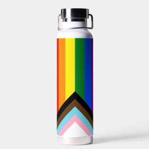 SlipperyJoe's Progress Pride-vlag zes klassieke ho Waterfles