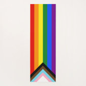 SlipperyJoe's Progress Pride-vlag zes klassieke ho Yogamat (Achterkant)