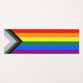 SlipperyJoe's Progress Pride-vlag zes klassieke ho Yogamat (Voorkant (horizontaal))