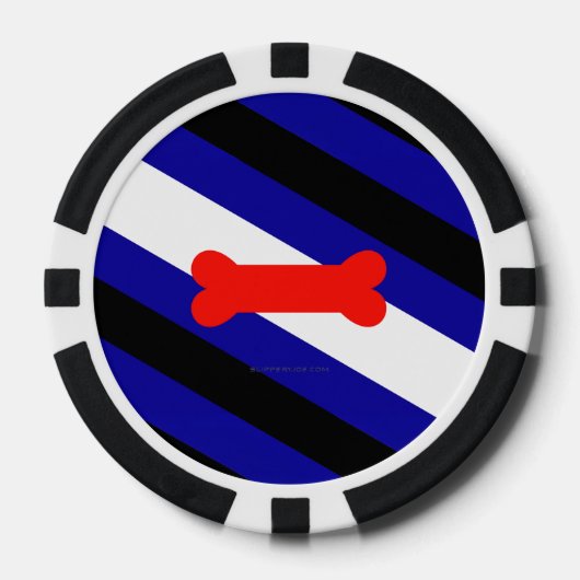 SlipperyJoe's Puppy Play Pride Flag fetishes LGBTQ Poker Chips (Voorkant)