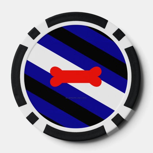 SlipperyJoe's Puppy Play Pride Flag fetishes LGBTQ Poker Chips (Achterkant)
