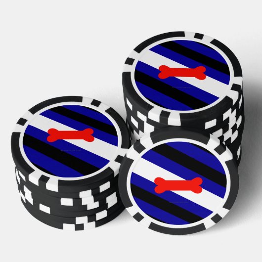 SlipperyJoe's Puppy Play Pride Flag fetishes LGBTQ Poker Chips (Opstapeling)