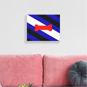 SlipperyJoe's puppy play pride vlag express kink i Canvas Afdruk